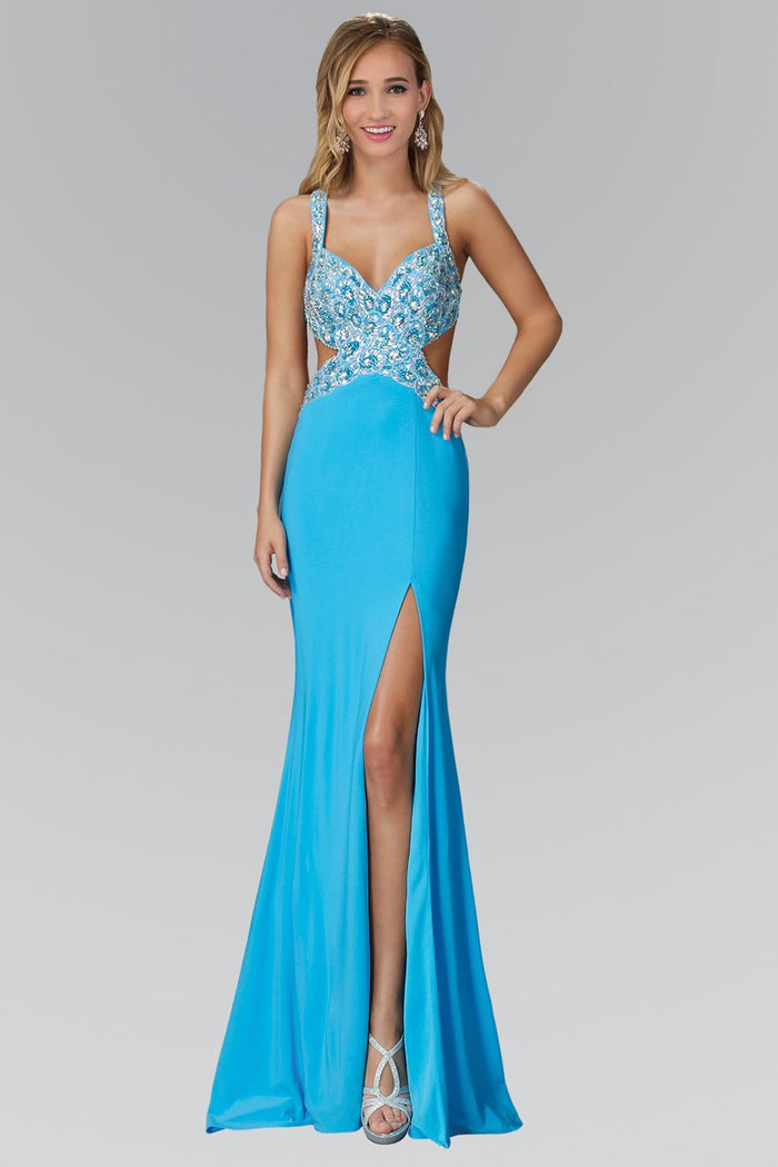 Elizabeth K - GL2144 Sweetheart Neckline with Embroidery Gown Special Occasion Dress XS / Aqua