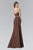 Elizabeth K - GL2163 Lace Embellished Jewel-accented Dress Bridesmaid Dresses XS / Brown