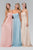 Elizabeth K - GL2164 Ruched Sweetheart Corset A-line Dress Special Occasion Dress XS / Blush Blue