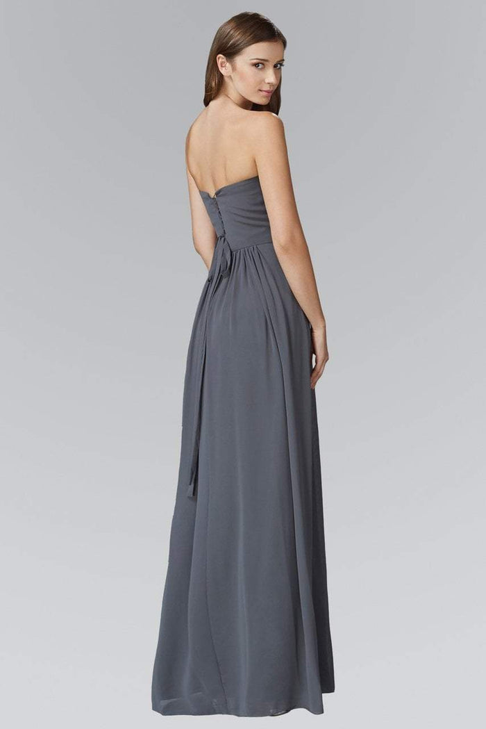 Elizabeth K - GL2165 Shirred Sweetheart Corset Gown Bridesmaid Dresses XS / Charcoal Grey