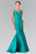 Elizabeth K GL2212 Sculpted V-Neck Mikado Trumpet Gown in Black - 1 pc Green in size 2XL Available CCSALE 2XL / Green
