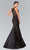 Elizabeth K - GL2212 Sleek V-Neck Mikado Trumpet Gown Special Occasion Dress