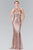 Elizabeth K - GL2217 Sequined Halter Neck Trumpet Dress Special Occasion Dress XS / Rose Gold