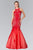 Elizabeth K - GL2219 Laced Halter Tulle Mermaid Dress Special Occasion Dress XS / Red