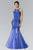 Elizabeth K - GL2219 Laced Halter Tulle Mermaid Dress Special Occasion Dress XS / Royal Blue
