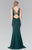 Elizabeth K - GL2222 Embellished Scoop Neck Jersey Sheath Dress Special Occasion Dress
