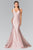 Elizabeth K - GL2224 Chic V-Neck Mikado Mermaid Dress Special Occasion Dress XS / Blush