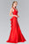Elizabeth K - GL2224 Chic V-Neck Mikado Mermaid Dress Special Occasion Dress XS / Red