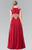 Elizabeth K - GL2228 Embellished Bateau Chiffon A-Line Dress Special Occasion Dress