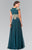 Elizabeth K - GL2228 Embellished Bateau Chiffon A-Line Dress Special Occasion Dress