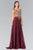 Elizabeth K - GL2229 Gilt Embroidered Bateau A-Line Gown Mother of the Bride Dresses XS / Burgundy