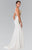 Elizabeth K - GL2230 Embroidered Bateau Neck Jersey Trumpet Dress Special Occasion Dress