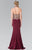 Elizabeth K - GL2231 Embroidered Halter Jersey Trumpet Dress Special Occasion Dress