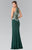 Elizabeth K - GL2232 Embellished High Neck Jersey Sheath Dress Evening Dresses