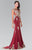 Elizabeth K - GL2233 Embellished High Neck Jersey Trumpet Dress Special Occasion Dress