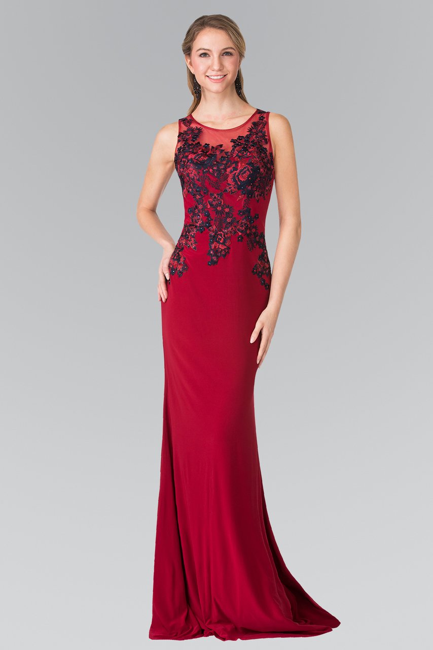 Elizabeth K - GL2238 Bead Embellished Jewel Neck Gown – Couture Candy