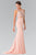 Elizabeth K - GL2247 Sleeveless Two Piece Long Dress Special Occasion Dress XS / D/Rose