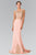 Elizabeth K - GL2248 Embroider Two Piece Long Dress Special Occasion Dress XS / Blush