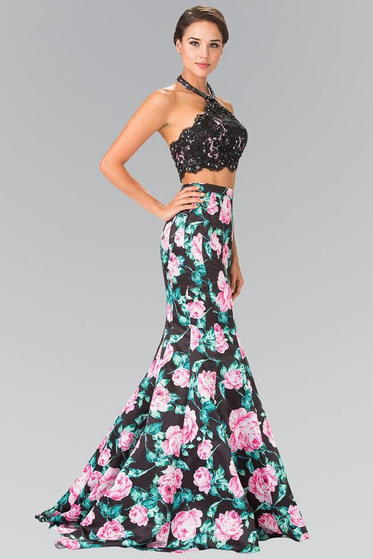 Elizabeth K - GL2259 Two-Piece Halter Mermaid Gown