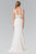 Elizabeth K - GL2261 V-Neck with Beads and Jewels Embellished Gown Evening Dresses