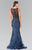 Elizabeth K - GL2268 Embellished Bateau Neck Lace Trumpet Dress Special Occasion Dress