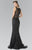 Elizabeth K - GL2268 Embellished Bateau Neck Lace Trumpet Dress Special Occasion Dress