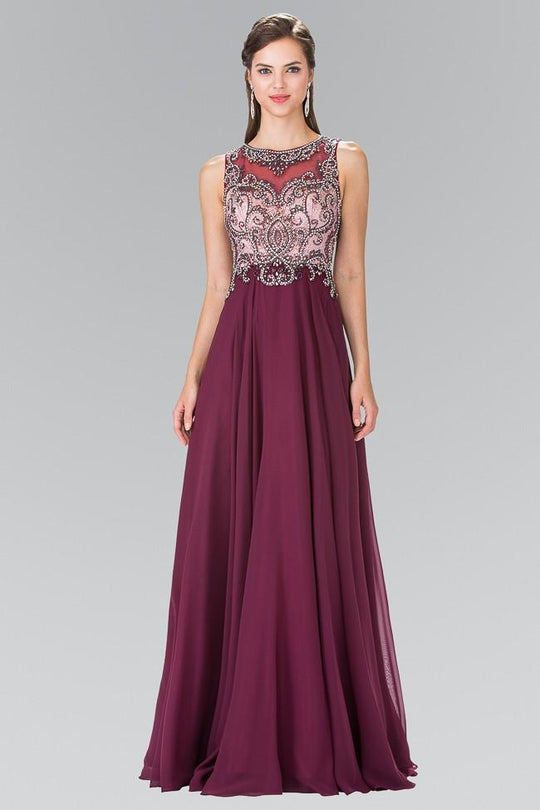 Elizabeth K - GL2273 Beaded Long Dress