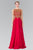 Elizabeth K - GL2274 Embellished Sleeveless Long Dress Special Occasion Dress XS / Red