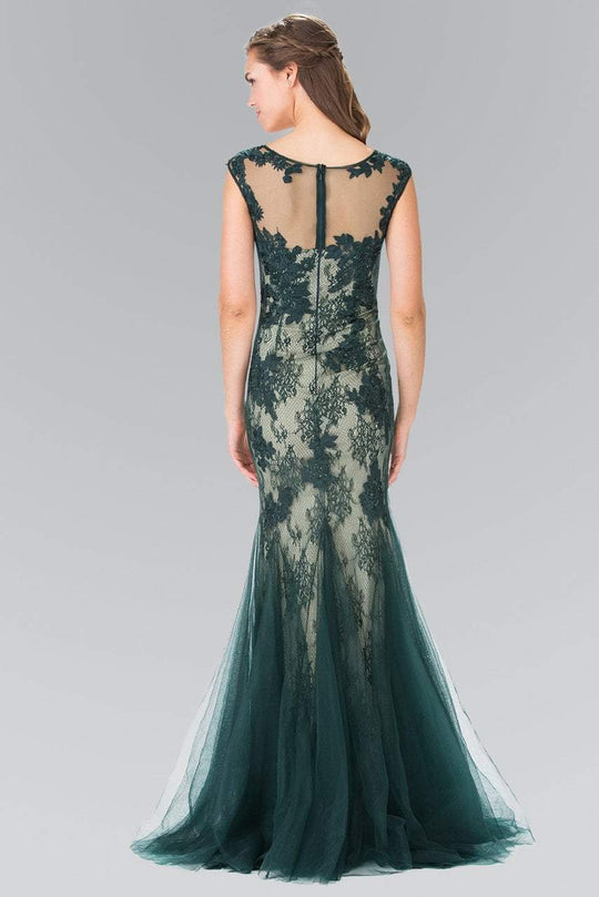 Elizabeth K - GL2276 Sleeveless Illusion Tulle Trumpet Gown