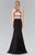 Elizabeth K - GL2277 Beaded Halter Neck Rome Jersey Trumpet Gown Special Occasion Dress