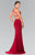 Elizabeth K - GL2277 Beaded Halter Neck Rome Jersey Trumpet Gown Special Occasion Dress