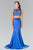 Elizabeth K - GL2281 Two-Piece Lace Trumpet Long Gown Special Occasion Dress XS / Royal Blue