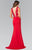Elizabeth K - GL2286 Laced Illusion High Neck Jersey Trumpet Dress Special Occasion Dress