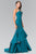 Elizabeth K - GL2290 Illusion Mermaid Gown Special Occasion Dress XS / Teal