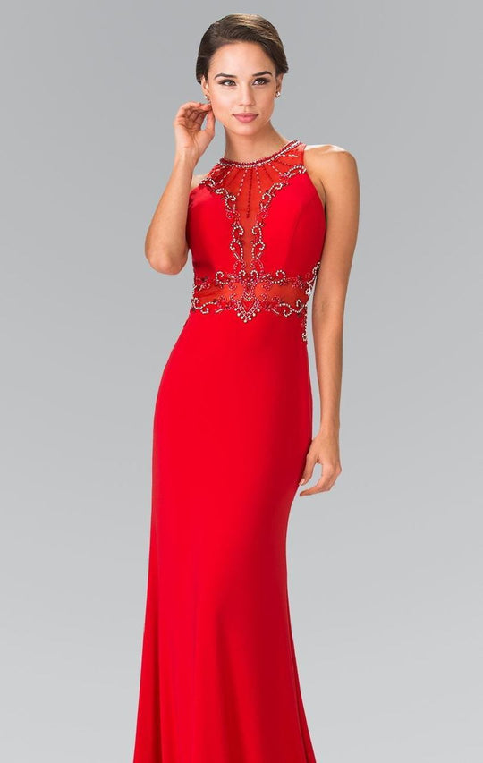 Elizabeth K - GL2298 Sleeveless Sequined Long Dress
