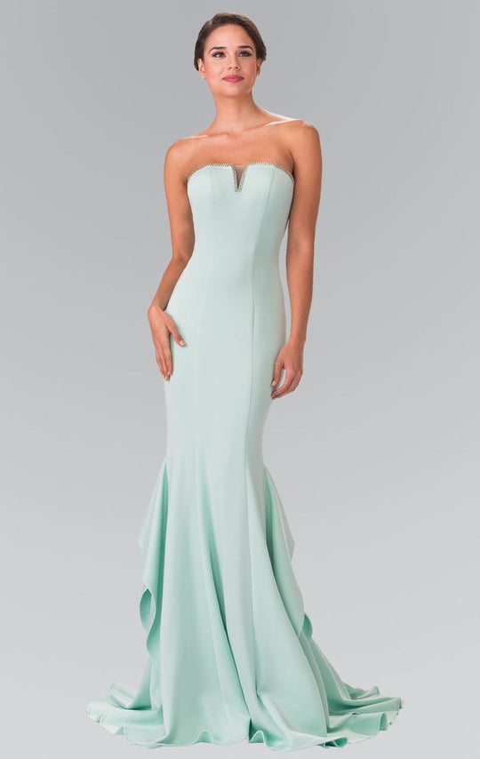 Elizabeth K - GL2305 Strapless Ruffled Long Dress