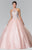 Elizabeth K - GL2309 Beaded Halter Ballgown Special Occasion Dress XS / Blush
