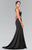 Elizabeth K - GL2312 Embellished Scoop Neck Rome Trumpet Dress Special Occasion Dress