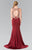 Elizabeth K - GL2312 Embellished Scoop Neck Rome Trumpet Dress Special Occasion Dress