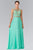 Elizabeth K - GL2316 Embroidered Scoop Neck Chiffon Dress Special Occasion Dress XS / Tiffany