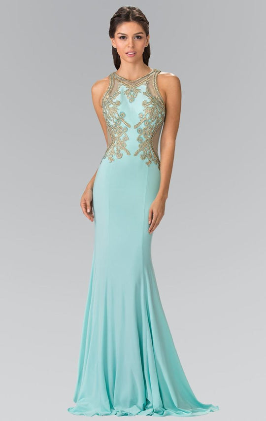 Elizabeth K - GL2321 Halter Long Gown with Side Cut Outs Special Occasion Dress