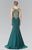 Elizabeth K - GL2323 Embellished Scoop Neck Rome Trumpet Dress Special Occasion Dress