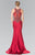 Elizabeth K - GL2325 Embellished High Neck Jersey Trumpet Dress Special Occasion Dress