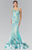 Elizabeth K - GL2335 Beaded Trumpet Gown Special Occasion Dress XS / Tiffany/Nude