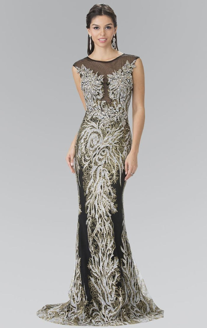 Elizabeth K - GL2336 Sleeveless Beaded Long Dress Special Occasion Dress XS / Black