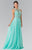 Elizabeth K - GL2343 Embellished Sleeveless Long Dress Special Occasion Dress XS / Mint