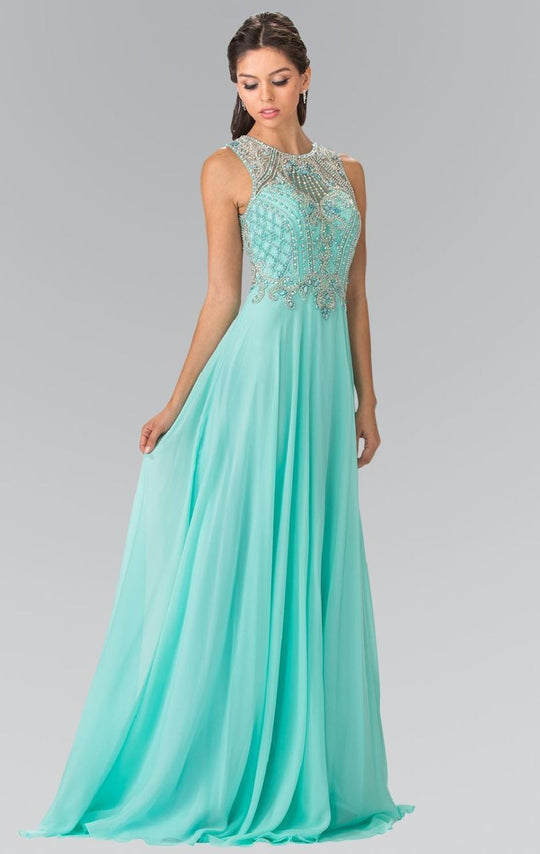 Elizabeth K - GL2343 Embellished Sleeveless Long Dress
