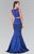 Elizabeth K - GL2354 Embellished Bateau Neck Lace Mermaid Dress Special Occasion Dress