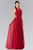 Elizabeth K - GL2362 Long Chiffon Halter Dress Bridesmaid Dresses XS / Burgundy