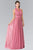 Elizabeth K - GL2362 Long Chiffon Halter Dress Bridesmaid Dresses XS / D/Rose